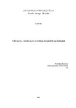 Research Papers 'Tolerances– intolerances problēma starpkultūru psiholoģijā', 1.