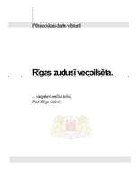 Research Papers 'Rīgas zudusī vecpilsēta', 1.