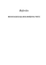 Research Papers 'Resocializācija ieslodzījuma vietā', 1.