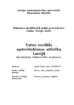 Summaries, Notes 'Valsts sociālās apdrošināšanas attīstība Latvijā', 1.