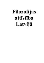 Summaries, Notes 'Filosofijas attīstība Latvijā', 1.