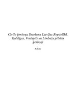 Research Papers 'Civilo ģerboņu lietošana Latvijas Republikā. Kuldīgas, Ventspils un Limbažu pils', 1.
