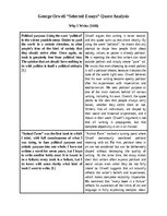 Summaries, Notes 'George Orwell “Selected Essays” - Quote Analysis', 1.