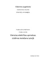 Research Papers 'Projekta "Vienotas elektrības apmaksas sistēmas ieviešana Latvijā" plāns', 1.