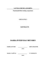 Research Papers 'Darba intervijas metodes', 1.
