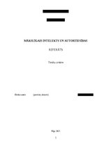 Research Papers 'Mākslīgais intelekts un autortiesības', 1.