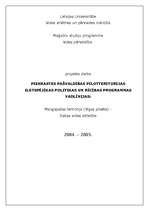 Research Papers 'Piekrastes pašvaldības pilotteritorijas ilgtspējīgas politikas un rīcības progra', 1.