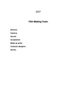 Summaries, Notes 'Lesson Plan for Form 7 "Making a Film"', 3.