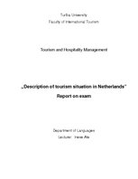 Research Papers 'Description of Tourism Situation in Netherlands', 1.