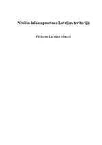 Research Papers 'Neolīta laika apmetnes Latvijas teritorijā', 1.
