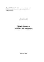 Research Papers 'Mihails Bulgakovs "Meistars un Margarita"', 1.