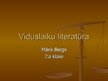 Presentations 'Viduslaiku literatūra', 1.