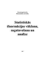 Research Papers 'Statistiskās ifnormācijas vākšana, sagatavošana un analīze', 1.