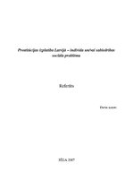 Research Papers 'Prostitūcija - indivīda vai sabiedrības problēma', 1.
