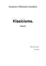 Research Papers 'Klasicisms', 1.