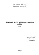 Research Papers 'Videokartes un GPU, to salīdzinājums ar mobilajām versijām', 1.