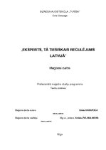 Term Papers 'Eksperts, tā tiesiskais regulējums Latvijā', 1.