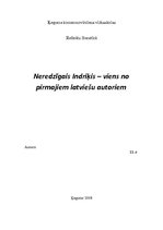 Summaries, Notes 'Neredzīgais Indriķis - viens no pirmajiem latviešu autoriem', 1.