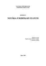 Research Papers 'Notāra juridiskais statuss', 1.