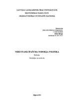 Research Papers 'Nekustamā īpašuma nodokļa politika Latvijā', 1.
