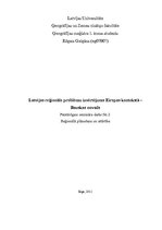 Research Papers 'Bauskas novads. Latvijas reģionālo problēmu izvērtējums Eiropas kontekstā', 1.