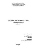 Research Papers 'Izglītības sistēmas krīze Latvijā (socioloģiskais aspekts)', 1.