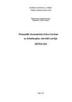 Research Papers 'Finansiāli ekonomiskās krīzes ietekme uz kriminogēno stāvokli Latvijā', 1.