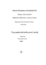 Research Papers 'Tiesu prakse kā tiesību avots Latvijā', 1.
