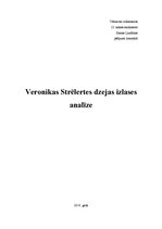 Research Papers 'Veronikas Strēlertes dzejas izlases analīze', 1.