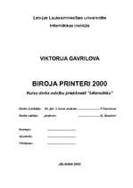 Research Papers 'Biroja printeri 2000', 1.