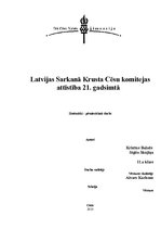 Research Papers 'Latvijas Sarkanā Krusta Cēsu komitejas attīstība 21.gadsimtā', 1.