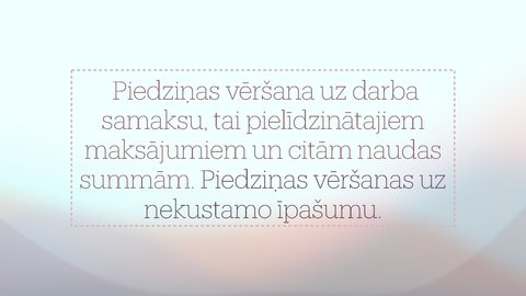 Presentations 'Piedziņas vēršana uz darba samaksu, tai pielīdzinātajiem maksājumiem un citām na', 1.