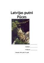 Research Papers 'Latvijas putni - pūces', 1.
