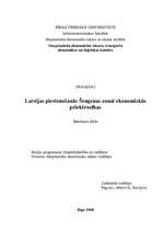 Term Papers 'Latvijas pievienošanās Šengenas zonai ekonomiskās priekšrocības', 1.