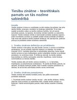 Essays 'Tiesību zinātne – teorētiskais pamats un tās nozīme sabiedrībā', 1.