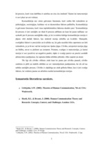 Summaries, Notes 'Komunikācijas teoriju veidošanās un attīstība', 3.