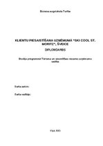 Term Papers 'Klientu piesaistīšana uzņēmumā “Ski Cool St. Moritz”, Šveice”', 1.