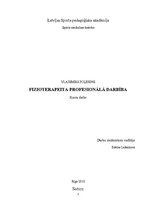 Research Papers 'Fizioterapeita profesionālā darbība', 1.