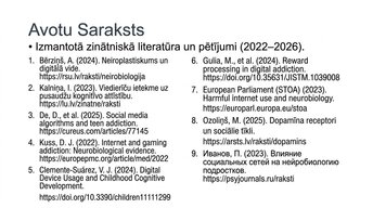 Presentations 'Neirobioloģijas pārskats', 15.