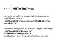 Summaries, Notes 'META iezīmes', 3.