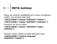 Summaries, Notes 'META iezīmes', 7.