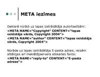 Summaries, Notes 'META iezīmes', 8.