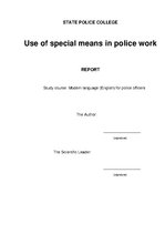 Research Papers 'Use of Special Means in Police Work', 1.