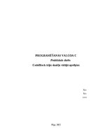 Summaries, Notes 'Code Blocks triju skaitļu vidējās vērtības programma (C valoda)', 1.