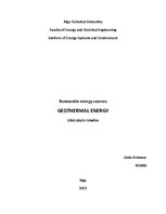 Summaries, Notes 'Geothermal Energy', 1.