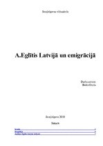 Research Papers 'Andrejs Eglītis Latvijā un emigrācijā', 1.