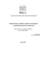 Essays 'International Criminal Tribunal for Rwanda as International Peace Mediator', 1.