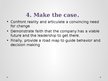 Presentations 'Principles of Change Management', 7.