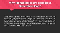 Presentations 'Generation Gap', 7.