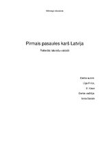 Research Papers 'Pirmais pasaules karš Latvijā', 1.